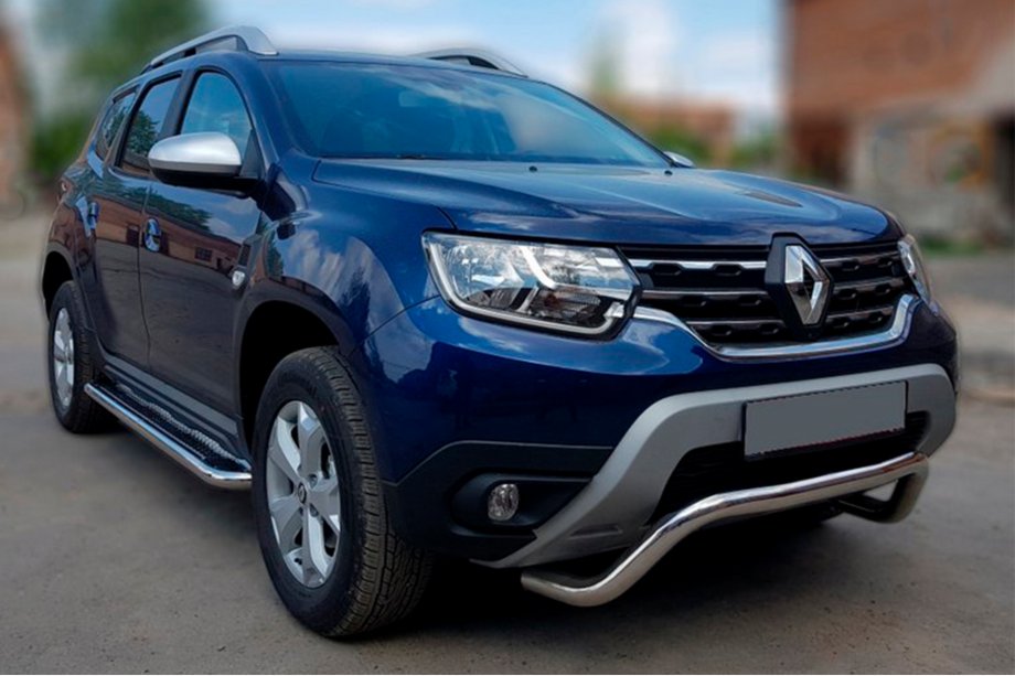 Dacia Duster 2018–2024 Sprednji zaščitni lok (kenguru) WT007 (nerjavno jeklo) Image