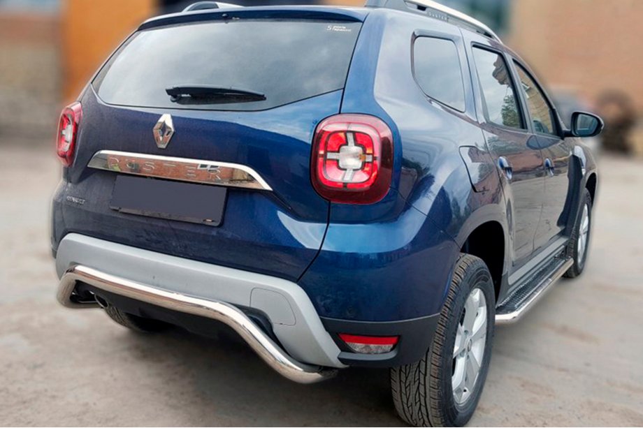 Dacia Duster 2018–2024 Zadnji zaščitni lok AK007 (nerjavno jeklo) Image