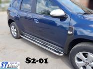 Renault Duster 2018–2024 Stranski pragovi Premium (2 kos, nerj.) fotografija 3