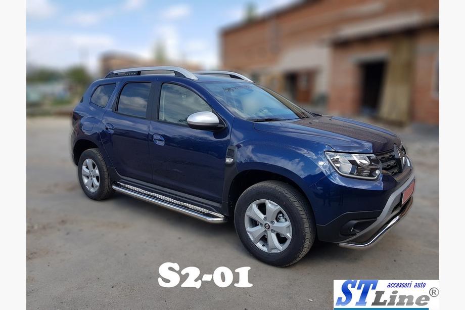 Renault Duster 2018–2024 Stranski pragovi Premium (2 kos, nerj.) Image