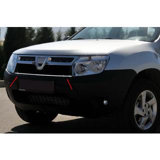 Inox okrasne letvice za masko hladilnika Renault Duster 2008–2017 fotografija 1