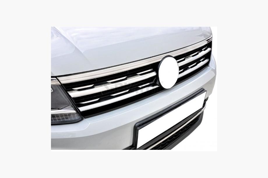 Volkswagen Tiguan 2016–2023 Kromirane obrobe za rob maske in žarometov 2016-2020 (3 kosi, nerjaveče jeklo) Fotografija 3