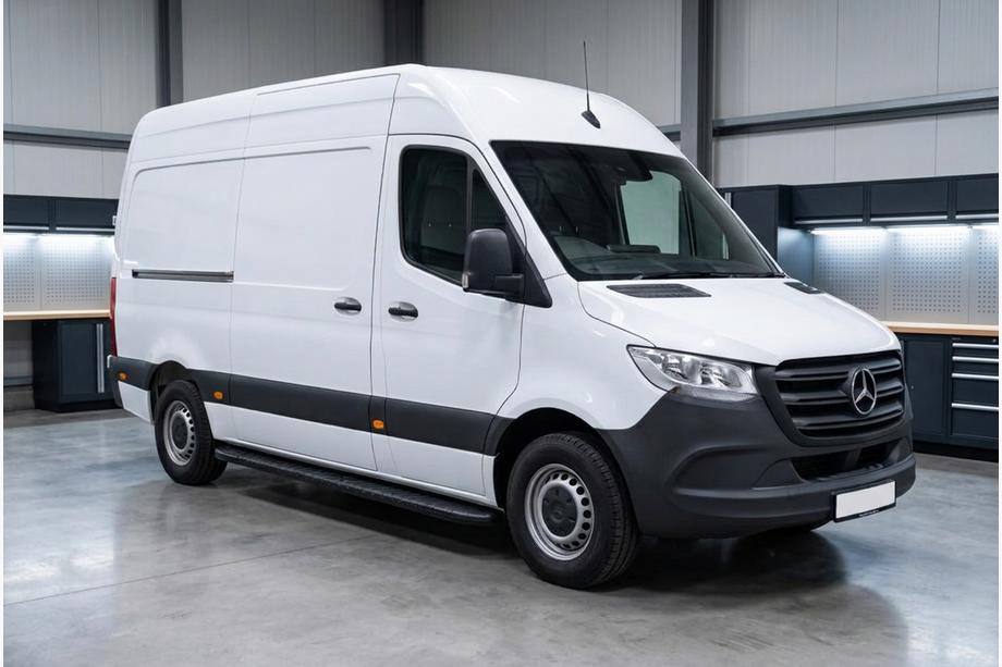 Mercedes Sprinter W907/W910 2018– Stranske stopnice Bosphorus Black (2 kosa, aluminij) Dolga/Ekstra dolga Image