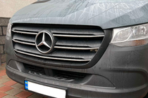 Mercedes Sprinter W907/W910 2018– Letvice za rešetko (5 kos, nerjavno jeklo) OmsaLine - italijansko nerjavno jeklo fotografija 1