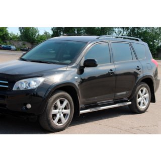 Stranske cevi za standardno osnovo (2 kosa, nerjavno jeklo) Toyota Rav 4 2006–2013 fotografija 2