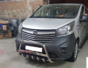 Opel Vivaro 2015–2019 Sprednji zaščitni lok WT003-4 (nerjavno jeklo) Z napisom fotografija 2