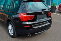 BMW X3 F25 2011–2018 Nerjaveča jeklena obloga zadnjega odbijača OmsaLine (mat) fotografija 5