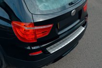BMW X3 F25 2011–2018 Nerjaveča jeklena obloga zadnjega odbijača OmsaLine (mat) fotografija 1