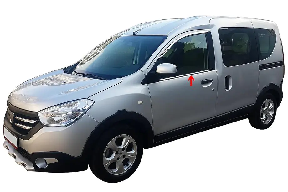 Dacia Dokker 2013–2022 Okenske obrobe (2 kos, nerjavno jeklo) Image