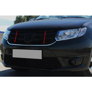 Okrasna letev pod masko (1 kos, nerjavno jeklo) Dacia Sandero 2013–2020 fotografija 1