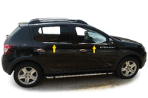 Dacia Sandero 2013–2020 Okenske obrobe (nerjaveče jeklo) Carmos - turško nerjaveče jeklo fotografija 1