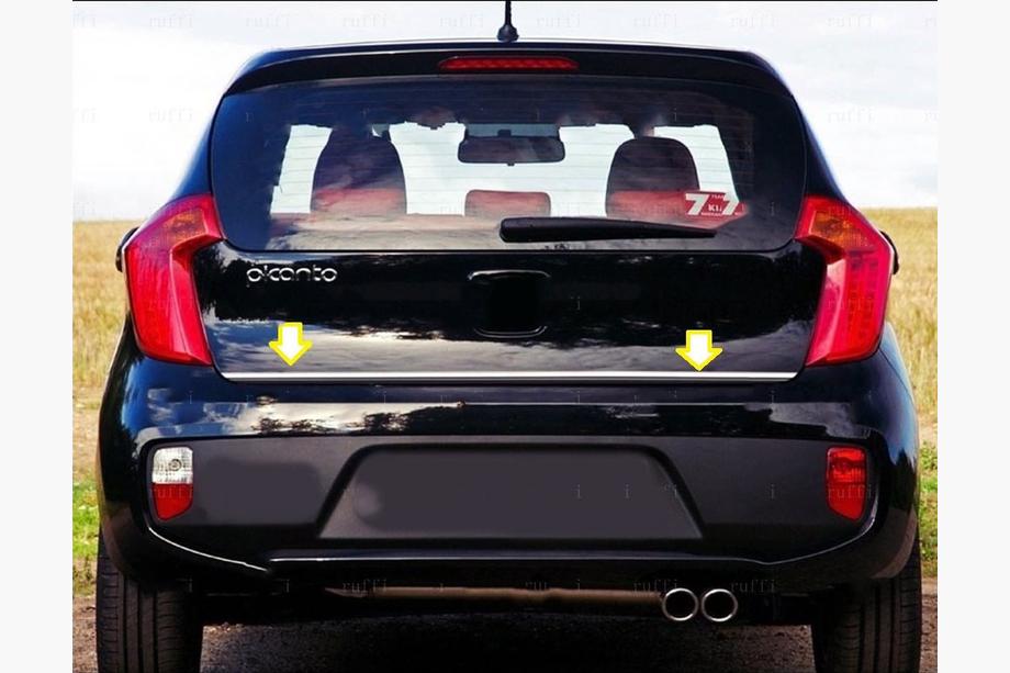Kia Picanto 2011–2016 Zaščitna letev roba prtljažnika (nerjaveče jeklo) Image