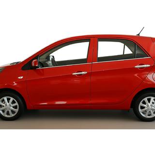 Okenske obrobe (4 kosi, nerjavno jeklo) Kia Picanto 2011–2016 fotografija 1