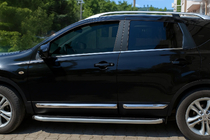 Nissan Qashqai 2007–2010 Vratne letvice OmsaLine (4 kos, nerjaveče jeklo) fotografija 1