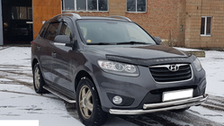 Hyundai Santa Fe 2 2006–2012 Sprednji zaščitni lok ST014 (nerjavno jeklo) Ø60/42 mm fotografija 3