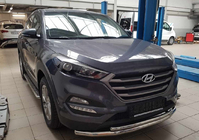 Hyundai Tucson TL 2016–2021 Sprednji zaščitni lok ST014 (nerjavno jeklo) fotografija 2