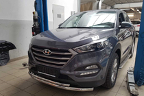 Hyundai Tucson TL 2016–2021 Sprednji zaščitni lok ST014 (nerjavno jeklo) fotografija 1