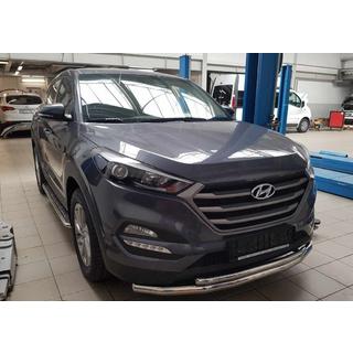 Sprednji zaščitni lok ST014 (nerjavno jeklo) Hyundai Tucson TL 2016–2021 fotografija 2