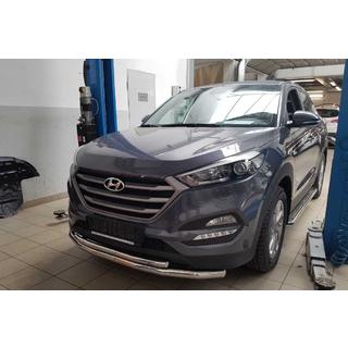 Sprednji zaščitni lok ST014 (nerjavno jeklo) Hyundai Tucson TL 2016–2021 fotografija 1