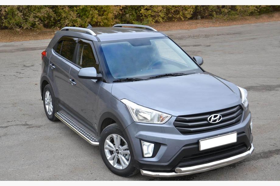 Hyundai Creta 2014–2020 Sprednji zaščitni lok ST014 (nerjavno jeklo) Image