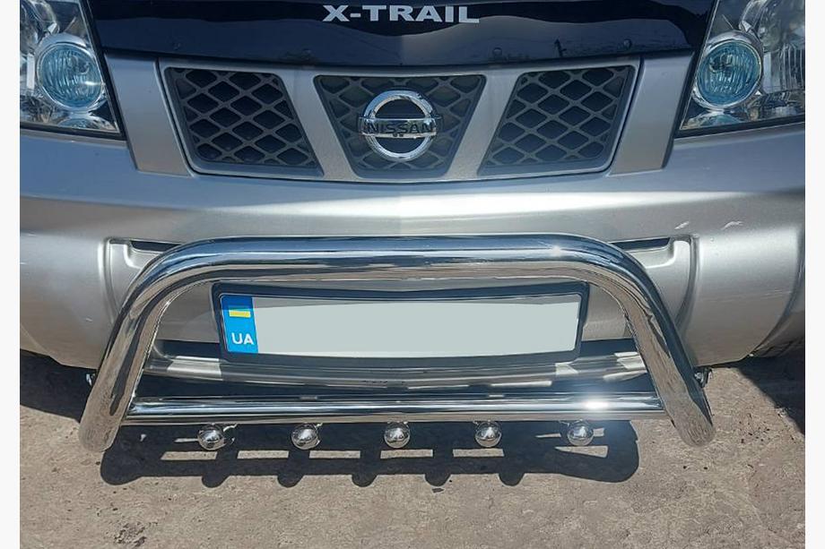 Nissan X-trail T30 2002–2007 Sprednji zaščitni lok QT006 (nerjavno jeklo) Image