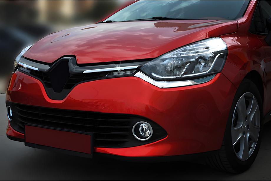 Renault Clio IV 2012–2019 OmsaLine okrasni pokrovi za masko hladilnika (2 kos, nerjaveče jeklo) Image