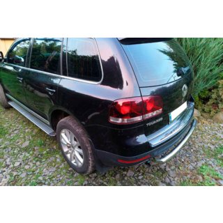 Zadnja zaščitna cev AK002 (2 kosa, nerjavno jeklo) Volkswagen Touareg 2002–2010 fotografija 1