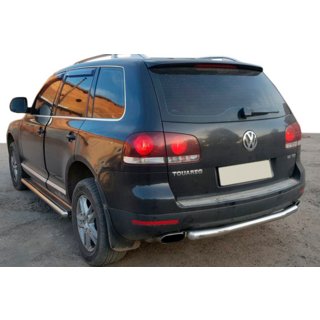 Zadnja zaščitna cev AK002 (2 kosa, nerjavno jeklo) Volkswagen Touareg 2002–2010 fotografija 3