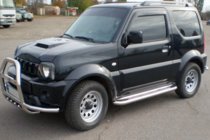 Suzuki Jimny 1998–2018 Prednji zaščitni lok QT007-Exclusive (z napisom, nerjaveče jeklo) fotografija 6