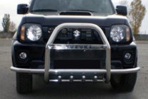 Suzuki Jimny 1998–2018 Prednji zaščitni lok QT007-Exclusive (z napisom, nerjaveče jeklo) fotografija 5