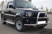 Suzuki Jimny 1998–2018 Prednji zaščitni lok QT007-Exclusive (z napisom, nerjaveče jeklo) fotografija 2