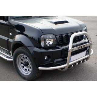 Prednji zaščitni lok QT007-Exclusive (z napisom, nerjaveče jeklo) Suzuki Jimny 1998–2018 fotografija 4