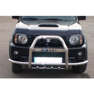 Prednji zaščitni lok QT007-Exclusive (z napisom, nerjaveče jeklo) Suzuki Jimny 1998–2018 fotografija 1