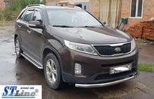 Kia Sorento II XM 2009–2014 Sprednji zaščitni lok ST008 (2013-2015, nerjaveče jeklo) fotografija 2