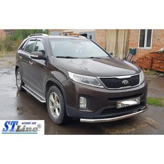 Sprednji zaščitni lok ST008 (2013-2015, nerjaveče jeklo) Kia Sorento II XM 2009–2014 fotografija 2