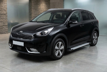 Kia Niro 2016–2021 Stranske stopnice Allmond Grey (2 kosa, aluminij) fotografija 1