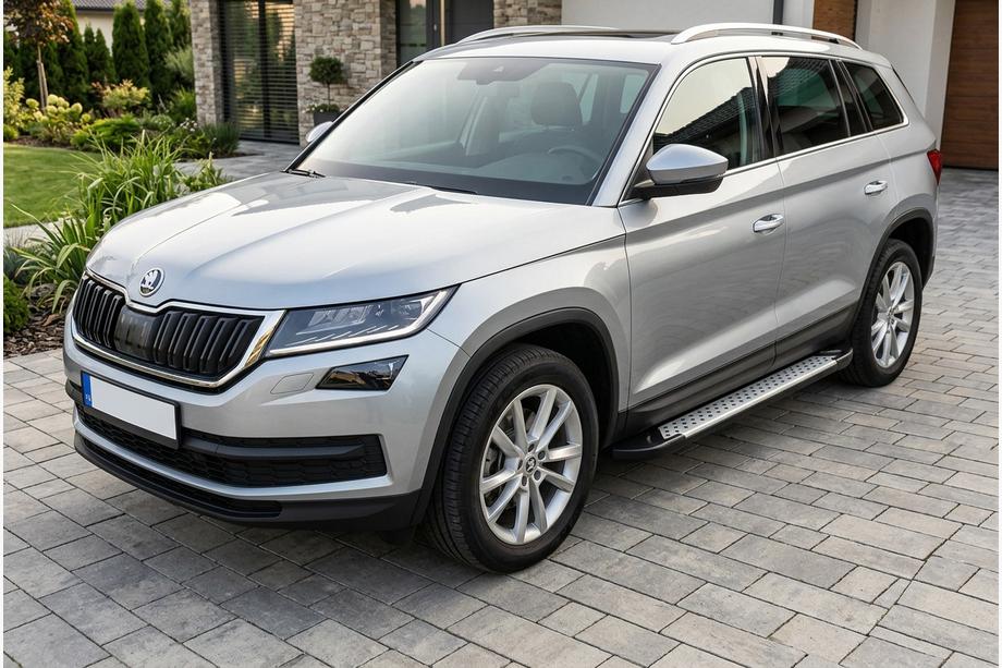 Skoda Kodiaq 2016–2023 Stranske stopnice Allmond Grey (2 kosa, aluminij) Image