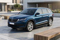Skoda Kodiaq 2016–2023 Bočne stopnice Allmond Black (2 kos, aluminij) fotografija 1