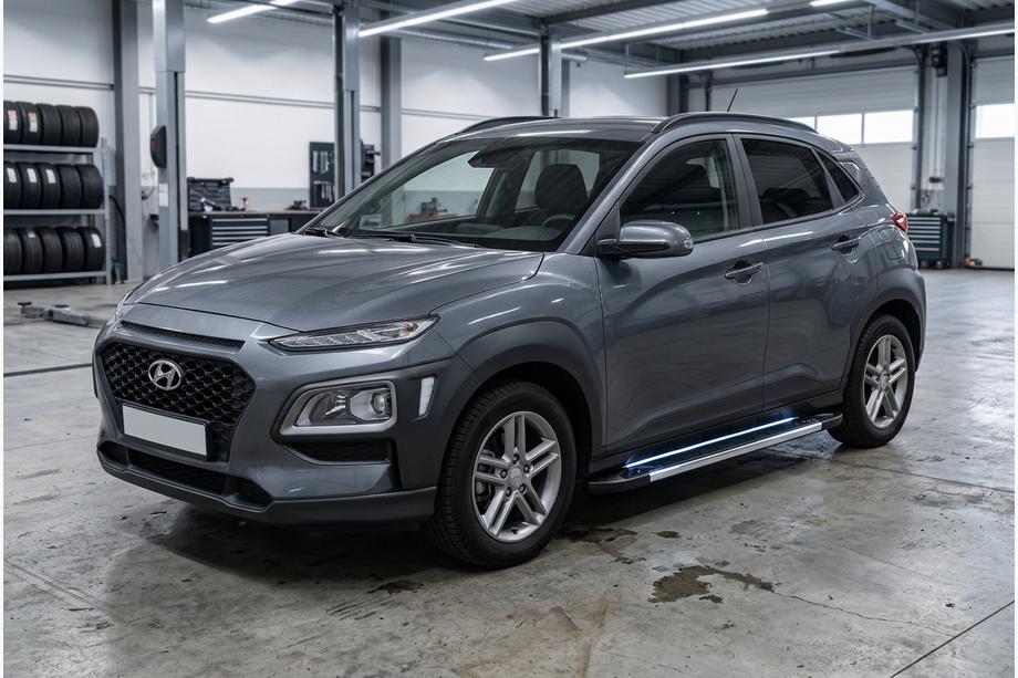 Hyundai Kona 2017–2023 Bočne stopnice RedLine V1 (2 kosa, aluminij) Image