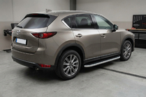 Mazda CX-5 2017–2025 Stranske stopnice Tayga Grey (2 kos, aluminij) fotografija 1
