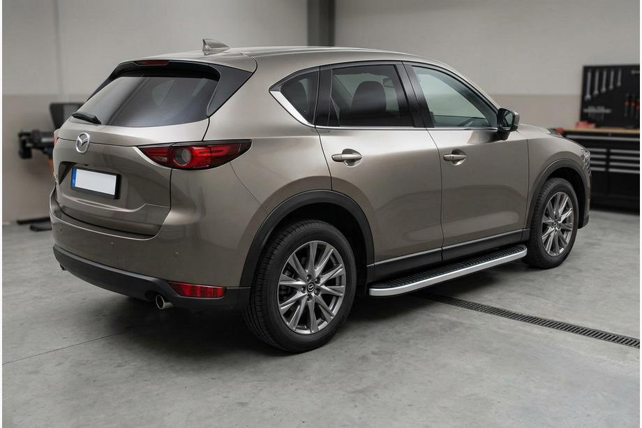 Mazda CX-5 2017–2025 Stranske stopnice Tayga Grey (2 kos, aluminij) Image