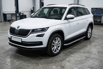 Skoda Kodiaq 2016–2023 Stranske stopnice Tayga Grey (2 kos, aluminij) fotografija 1