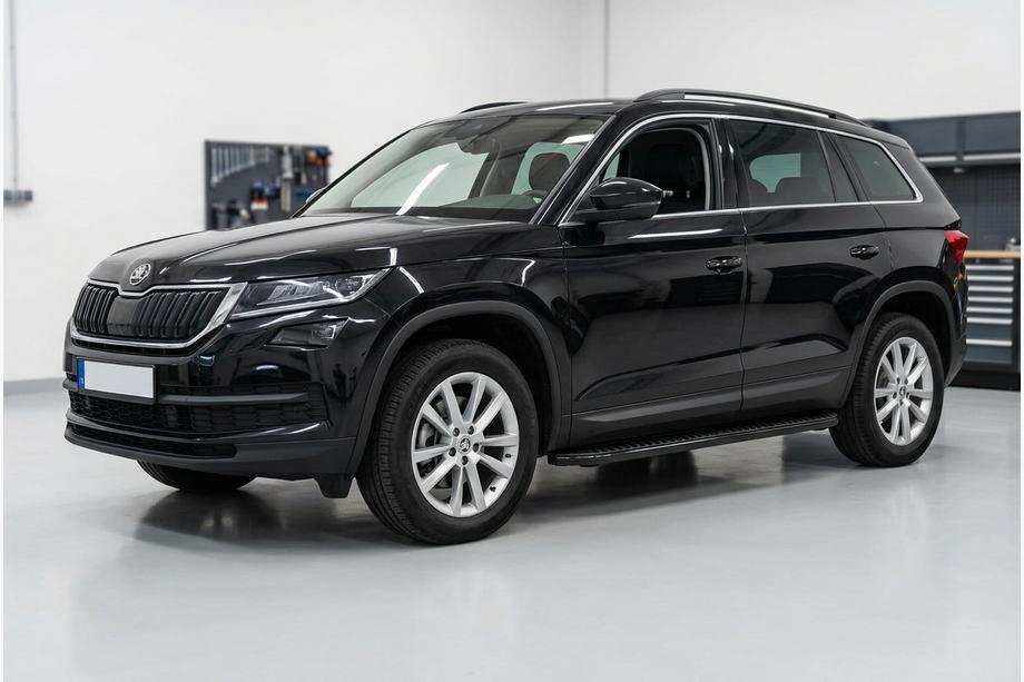 Skoda Kodiaq 2016–2023 Stranski pragovi Tayga Black (2 kosa, aluminij) Image