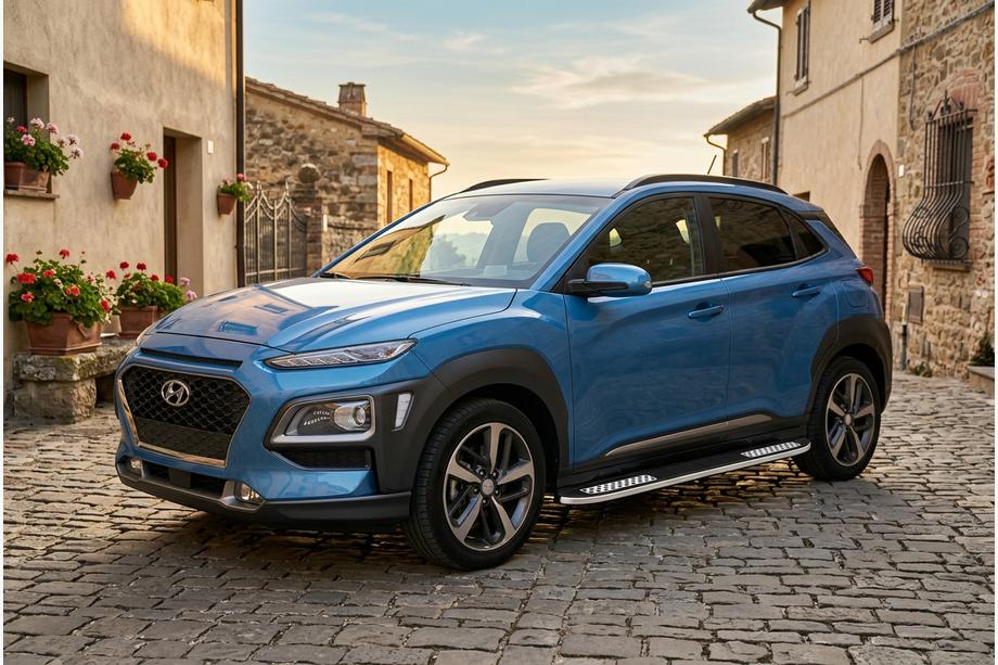 Hyundai Kona 2017–2023 Bočne stopnice Tayga V2 (2 kosa, aluminij) Image