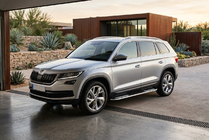 Skoda Kodiaq 2016–2023 Bočne stopnice Tayga V2 (2 kosa, aluminij) fotografija 1