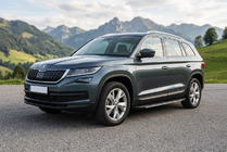 Skoda Kodiaq 2016–2023 Bočne stopnice Bosphore Grey (2 kosa, aluminij) fotografija 1
