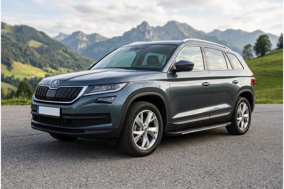 Skoda Kodiaq 2016–2023 Bočne stopnice Bosphore Grey (2 kosa, aluminij) Image