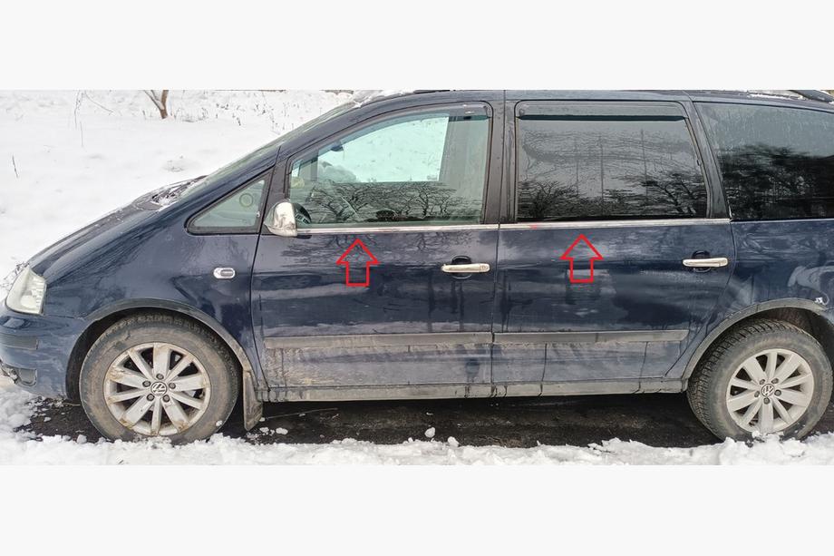 Seat Alhambra 1996–2010 Okenske obrobe (4 kosi, nerjavno jeklo) Image