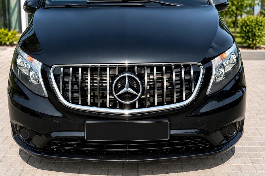 Mercedes Vito/V-razred W447 2014– Sprednja maska hladilnika GT Panamericana Chrome (2014-2023 za Vito W447) Fotografija 8