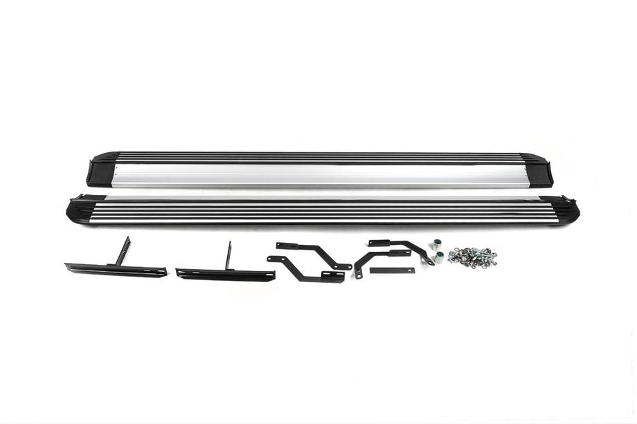 Volkswagen Touareg 2002–2010 OEM stranske stopnice (2 kosa, aluminij) Fotografija 2